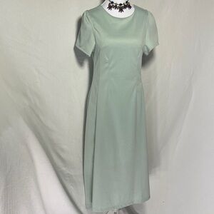 Chic Pastel Green Midi Dress